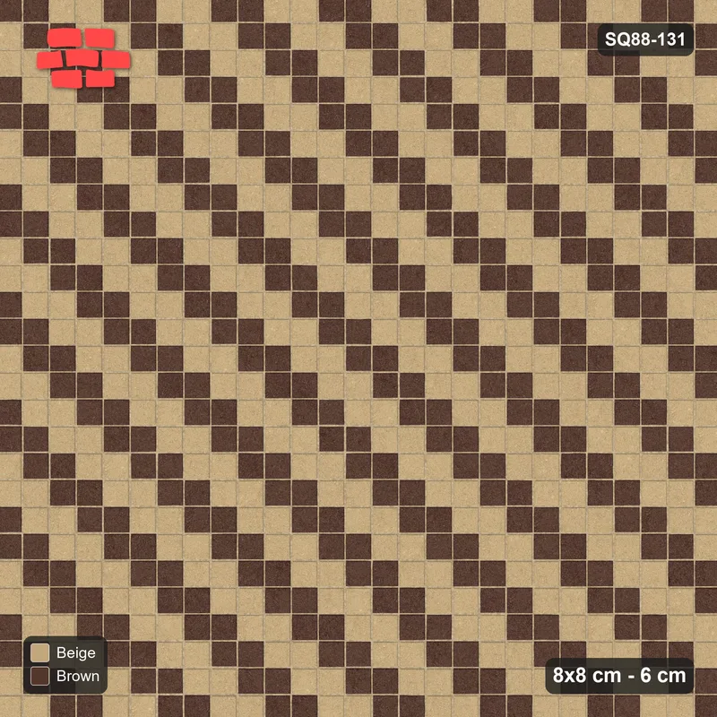 Interlock (Pasco) 8x8 cm · SQ88-131 · Stack Bond Two-Tone Diagonal Steps 2-Cobble · Top view Interlock (Pasco) 8x8 cm · SQ88-131 · Stack Bond Two-Tone Diagonal Steps 2-Cobble · Top view