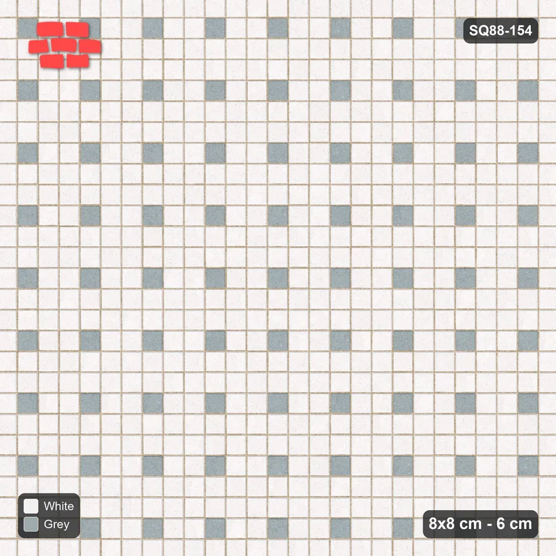Interlock (Pasco) 8x8 cm · SQ88-154 · Stack Bond Spot Accents Every 3 Cobbles · Top view Interlock (Pasco) 8x8 cm · SQ88-154 · Stack Bond Spot Accents Every 3 Cobbles · Top view