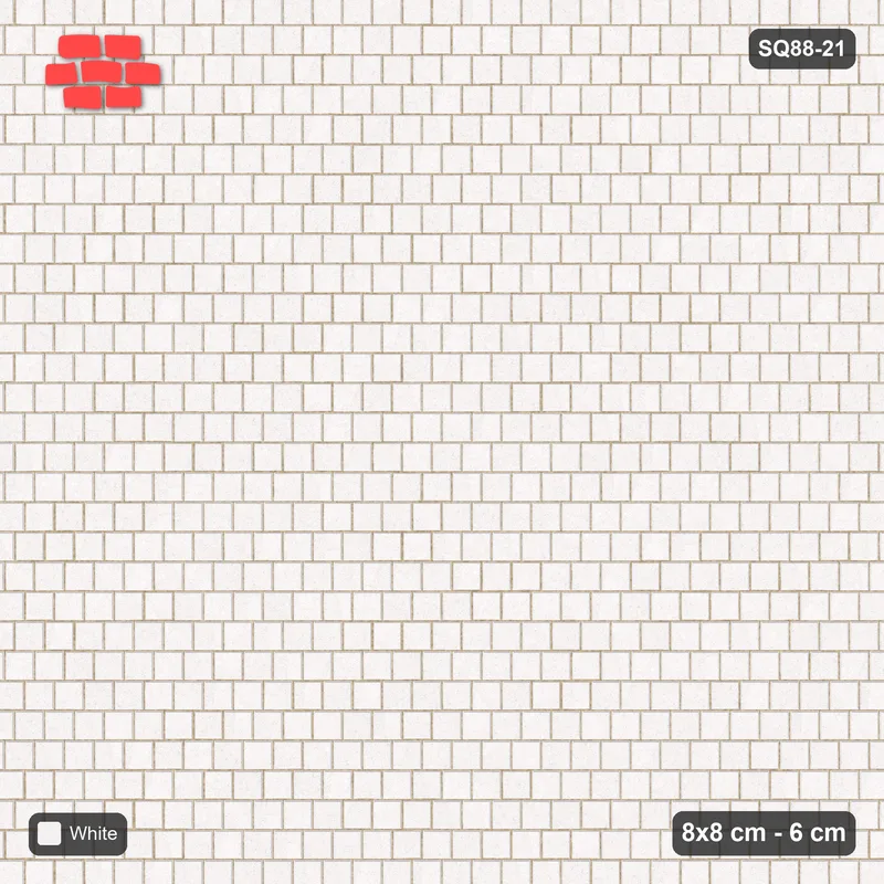 Interlock (Pasco) 8x8 cm · SQ88-21 · Running Bond Third Offset · Top view Interlock (Pasco) 8x8 cm · SQ88-21 · Running Bond Third Offset · Top view