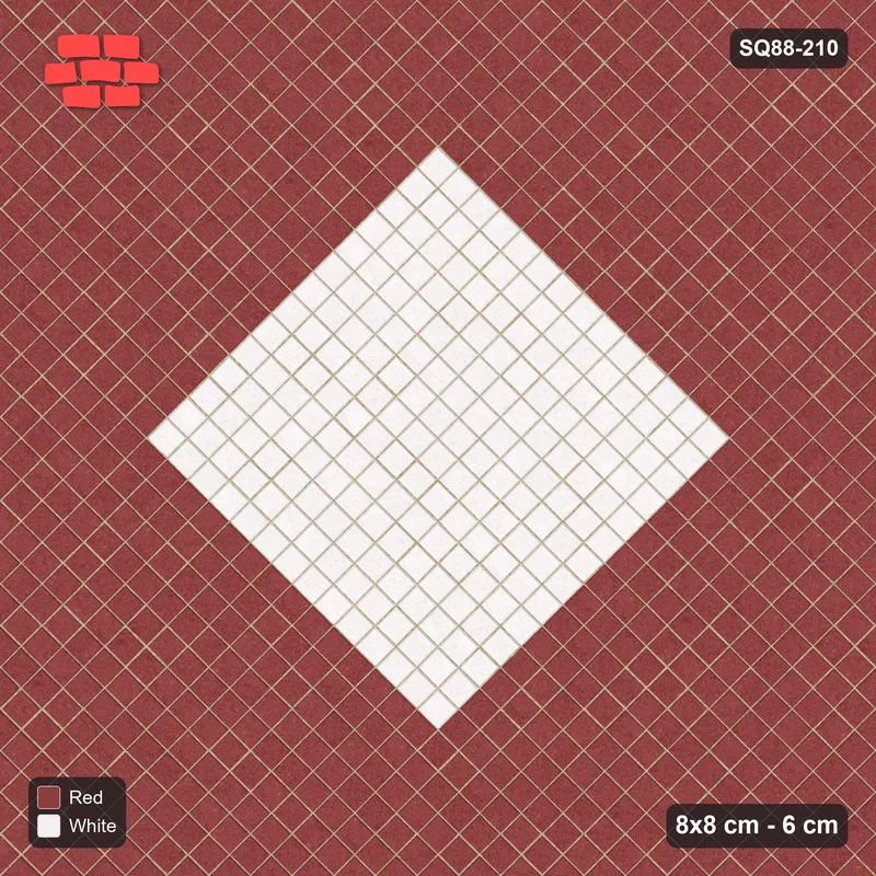 Interlock (Pasco) 8x8 cm · SQ88-210 · Diagonal Stack Bond Square Centre Medallion · Top view Interlock (Pasco) 8x8 cm · SQ88-210 · Diagonal Stack Bond Square Centre Medallion · Top view