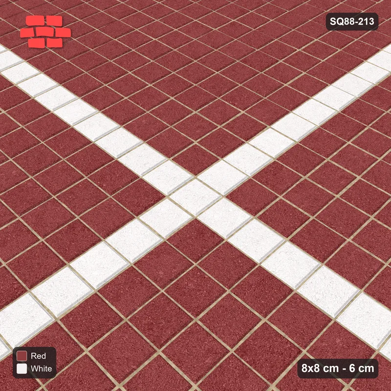 Interlock (Pasco) 8x8 cm · SQ88-213 · Stack Bond Cross Bands 2-Cobble in Kerb Frame · Side view Interlock (Pasco) 8x8 cm · SQ88-213 · Stack Bond Cross Bands 2-Cobble in Kerb Frame · Side view