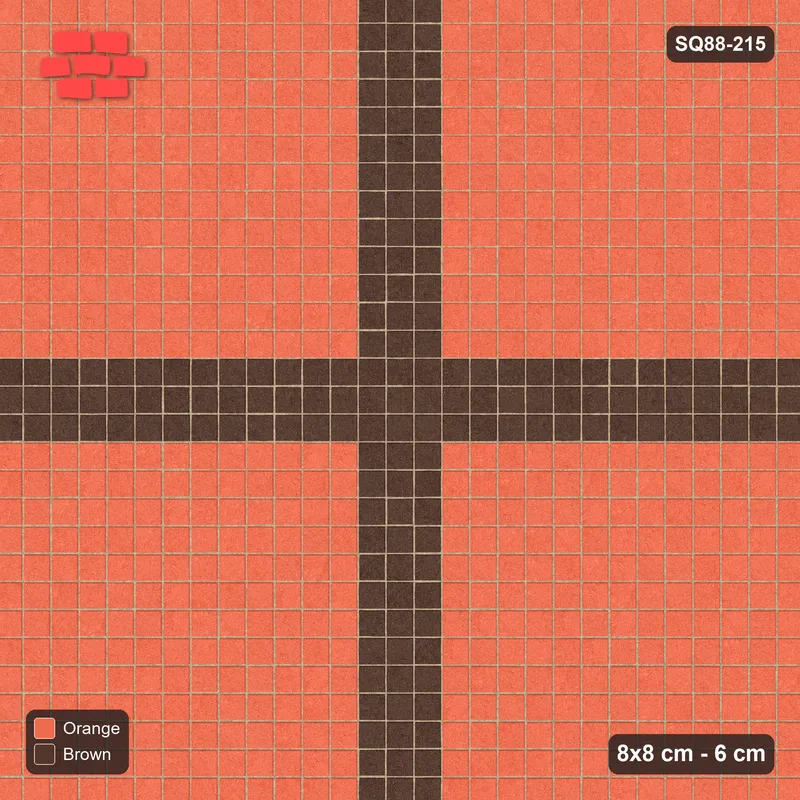 Interlock (Pasco) 8x8 cm · SQ88-215 · Stack Bond Cross Bands 4-Cobble · Top view Interlock (Pasco) 8x8 cm · SQ88-215 · Stack Bond Cross Bands 4-Cobble · Top view