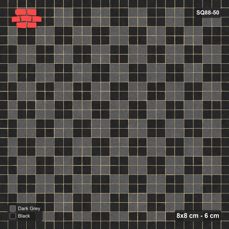 Interlock (Pasco) 8x8 cm · SQ88-50 · Two-Cobble Checker in Cobble Border · Top view Interlock (Pasco) 8x8 cm · SQ88-50 · Two-Cobble Checker in Cobble Border · Top view