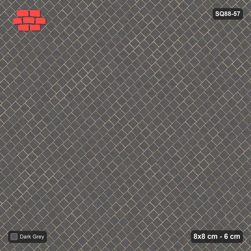 Interlock (Pasco) 8x8 cm · SQ88-57 · Diagonal Third-Offset Running Bond Solid Field · Top view Interlock (Pasco) 8x8 cm · SQ88-57 · Diagonal Third-Offset Running Bond Solid Field · Top view