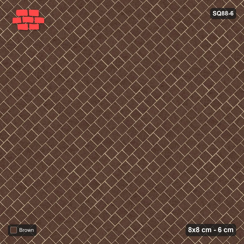 Interlock (Pasco) 8x8 cm · SQ88-6 · Diagonal Running Bond 45 Degrees · Top view Interlock (Pasco) 8x8 cm · SQ88-6 · Diagonal Running Bond 45 Degrees · Top view