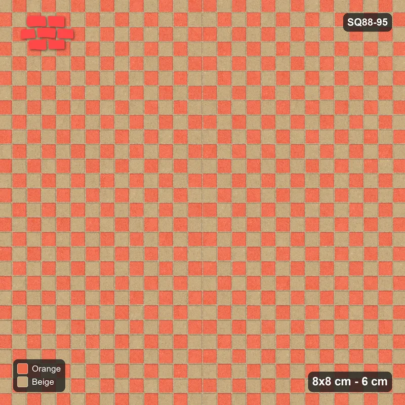 Interlock (Pasco) 8x8 cm · SQ88-95 · Stack Bond Zig-Zag Chevron Stripes 1-Cobble · Top view Interlock (Pasco) 8x8 cm · SQ88-95 · Stack Bond Zig-Zag Chevron Stripes 1-Cobble · Top view