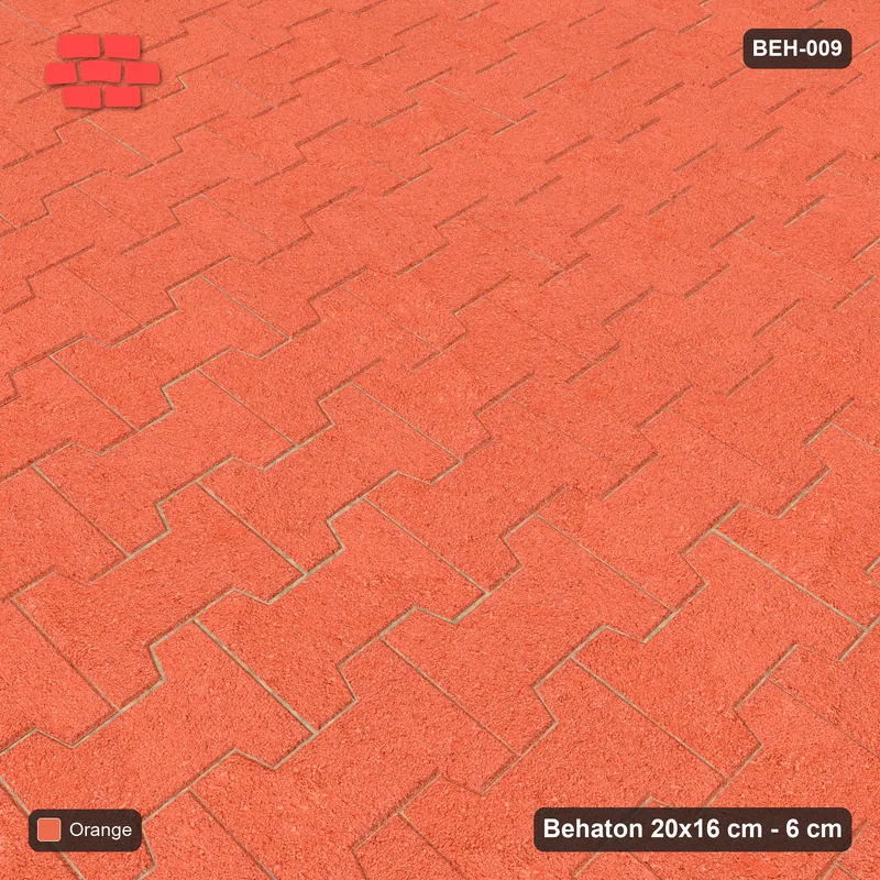 Interlock (Pasco) 20x16 cm · BEH-009 · Plain running-bond interlock, turned 90 deg · Side view Interlock (Pasco) 20x16 cm · BEH-009 · Plain running-bond interlock, turned 90 deg · Side view