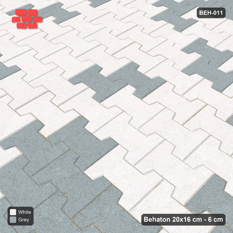 Interlock (Pasco) 20x16 cm · BEH-011 · Soft tonal blend · Side view Interlock (Pasco) 20x16 cm · BEH-011 · Soft tonal blend · Side view