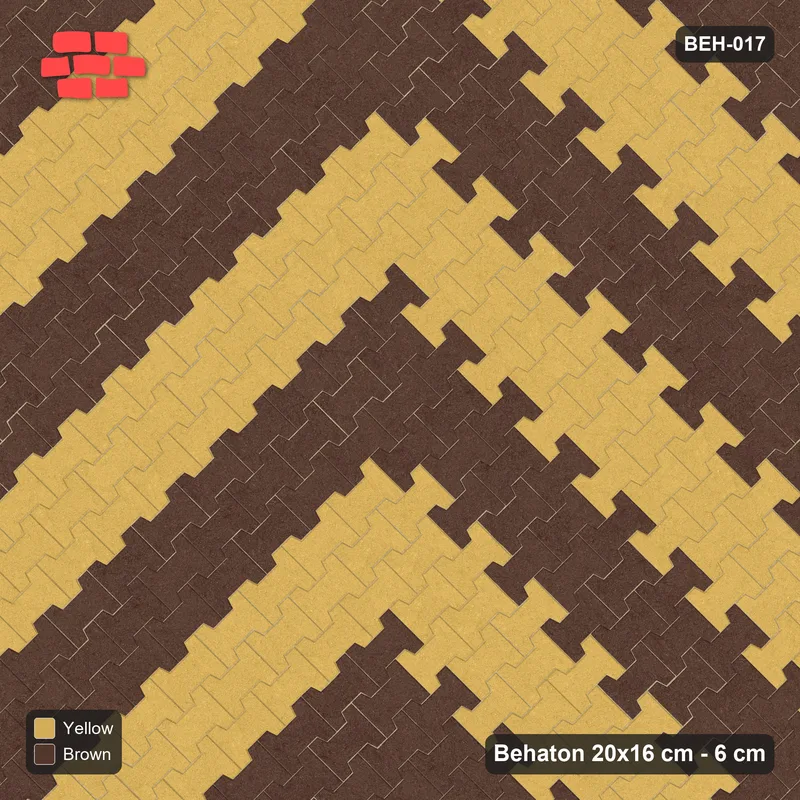 Interlock (Pasco) 20x16 cm · BEH-017 · Concentric colour rings, laid on the diagonal · Top view Interlock (Pasco) 20x16 cm · BEH-017 · Concentric colour rings, laid on the diagonal · Top view