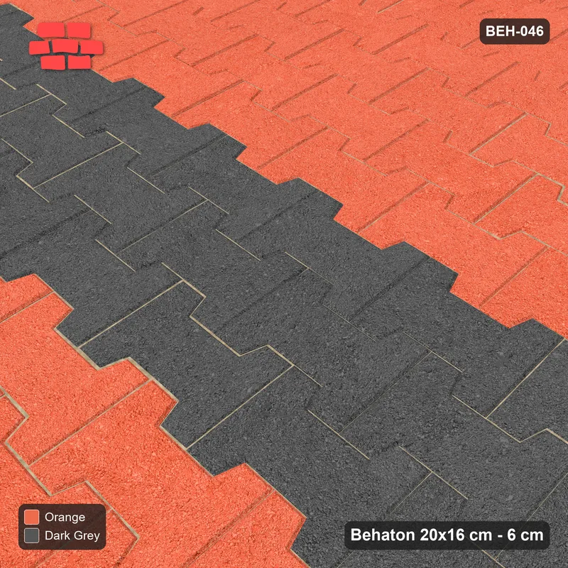 Interlock (Pasco) 20x16 cm · BEH-046 · Central feature band, kerb frame · Side view Interlock (Pasco) 20x16 cm · BEH-046 · Central feature band, kerb frame · Side view