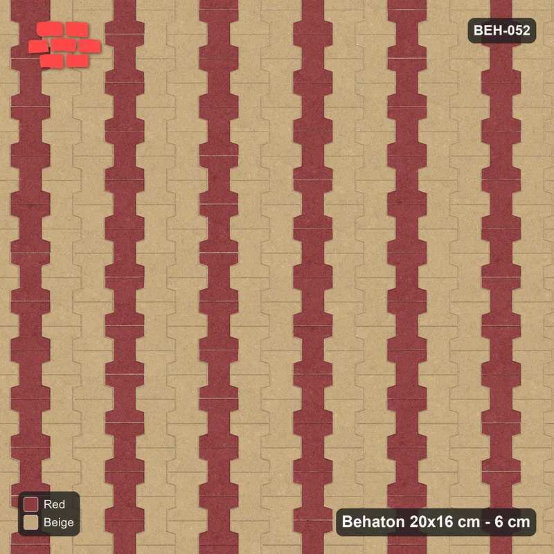Interlock (Pasco) 20x16 cm · BEH-052 · Coloured course stripes (3-course repeat), turned 90 deg, kerb frame · Top view Interlock (Pasco) 20x16 cm · BEH-052 · Coloured course stripes (3-course repeat), turned 90 deg, kerb frame · Top view