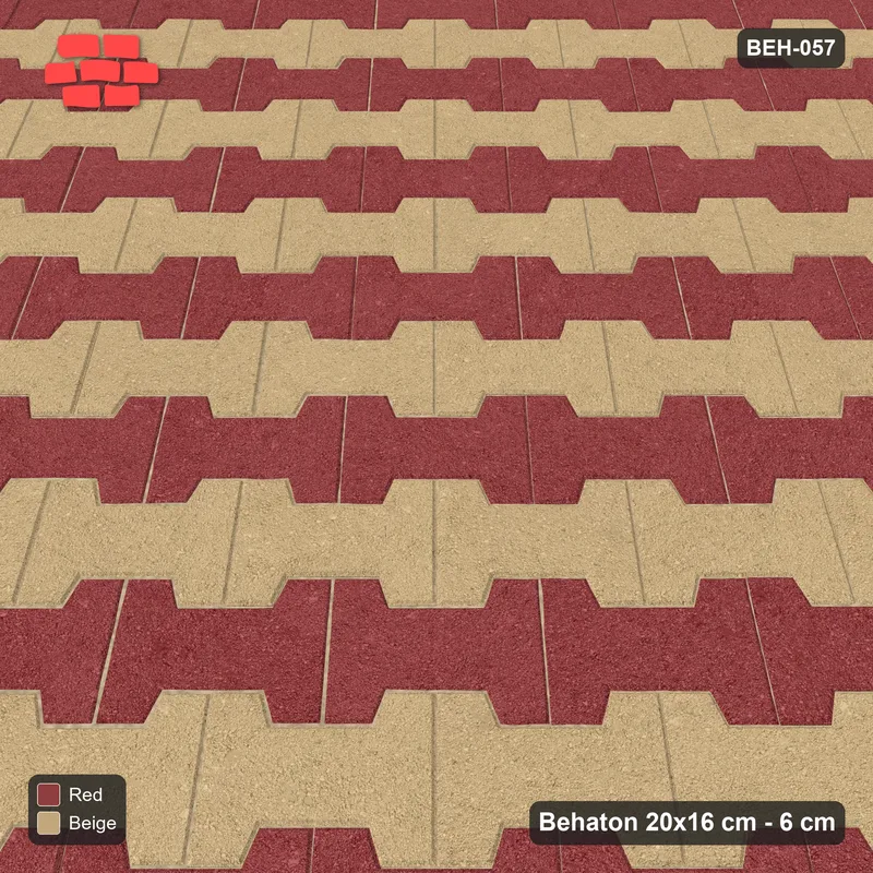 Interlock (Pasco) 20x16 cm · BEH-057 · Coloured course stripes (2-course repeat), laid on the diagonal · Side view Interlock (Pasco) 20x16 cm · BEH-057 · Coloured course stripes (2-course repeat), laid on the diagonal · Side view