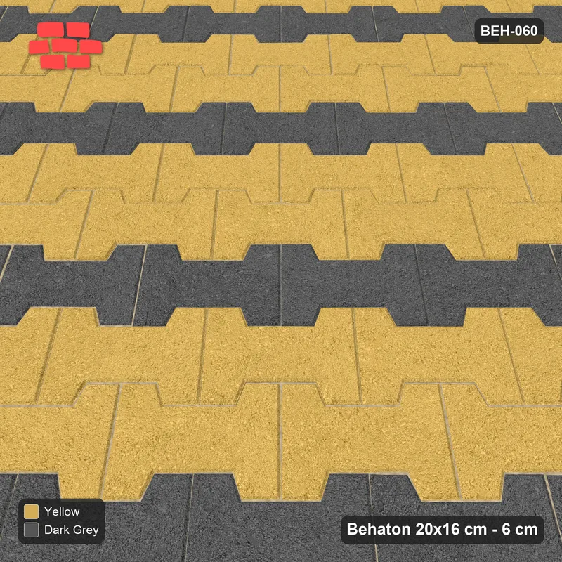Interlock (Pasco) 20x16 cm · BEH-060 · Coloured course stripes (3-course repeat), laid on the diagonal · Side view Interlock (Pasco) 20x16 cm · BEH-060 · Coloured course stripes (3-course repeat), laid on the diagonal · Side view