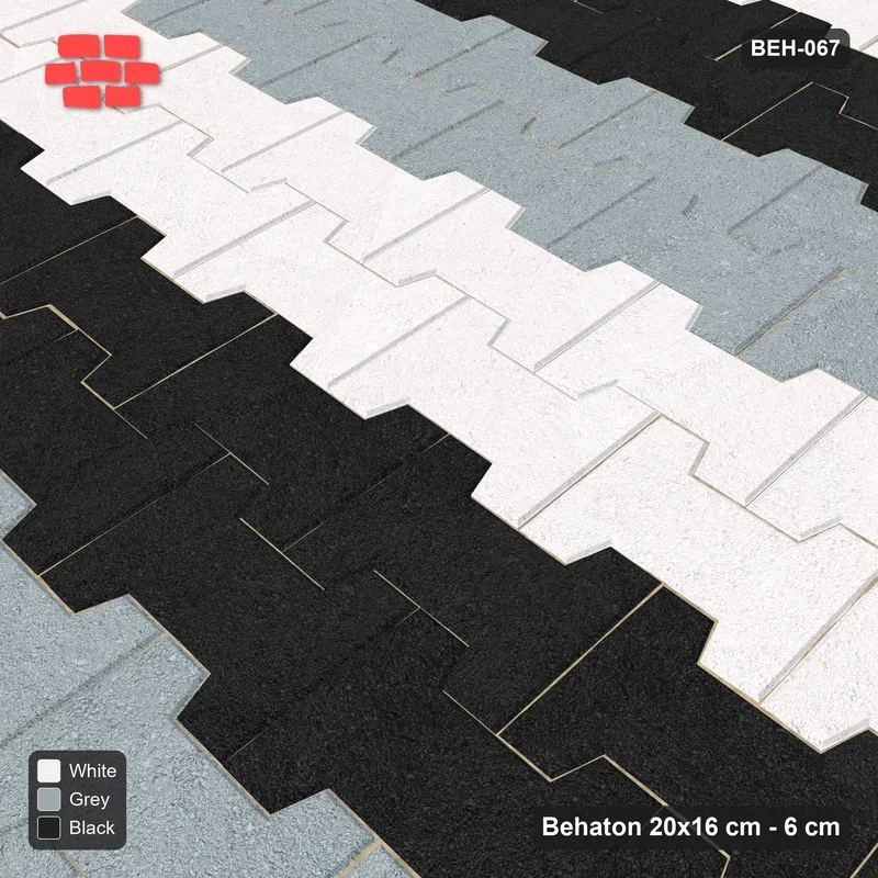 Interlock (Pasco) 20x16 cm · BEH-067 · Coloured course stripes (6-course repeat), kerb frame · Side view Interlock (Pasco) 20x16 cm · BEH-067 · Coloured course stripes (6-course repeat), kerb frame · Side view