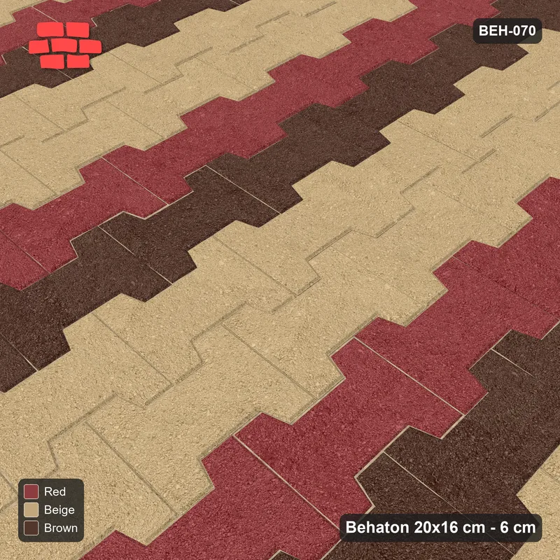 Interlock (Pasco) 20x16 cm · BEH-070 · Coloured course stripes (4-course repeat), turned 90 deg, kerb frame · Side view Interlock (Pasco) 20x16 cm · BEH-070 · Coloured course stripes (4-course repeat), turned 90 deg, kerb frame · Side view