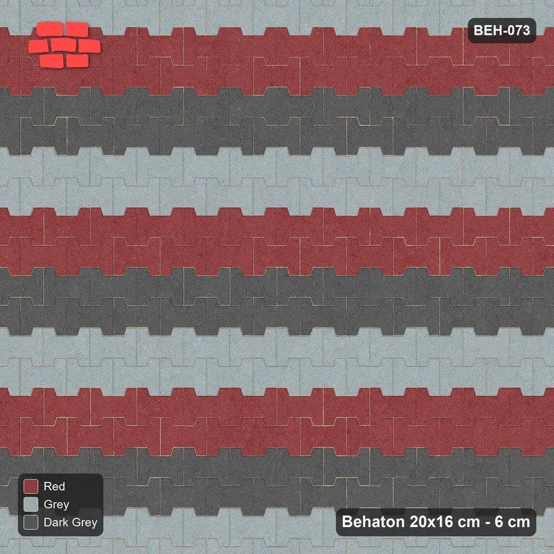 Interlock (Pasco) 20x16 cm · BEH-073 · Coloured course stripes (6-course repeat) · Top view Interlock (Pasco) 20x16 cm · BEH-073 · Coloured course stripes (6-course repeat) · Top view