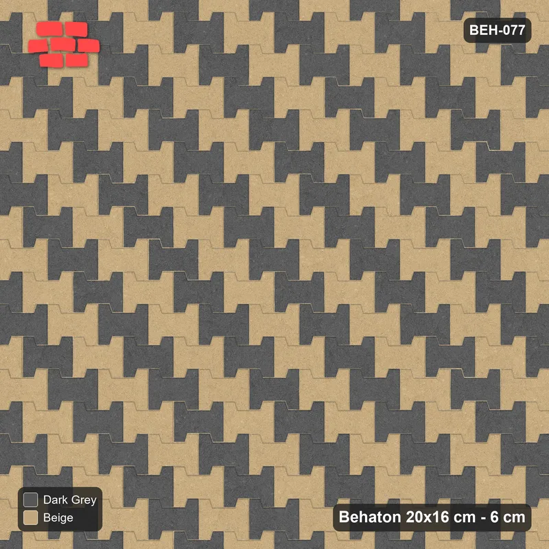 Interlock (Pasco) 20x16 cm · BEH-077 · Diagonal colour stripes · Top view Interlock (Pasco) 20x16 cm · BEH-077 · Diagonal colour stripes · Top view
