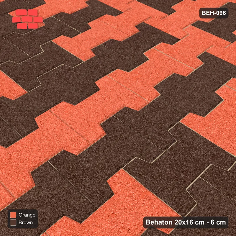 Interlock (Pasco) 20x16 cm · BEH-096 · Chevron colour bands, turned 90 deg, kerb frame · Side view Interlock (Pasco) 20x16 cm · BEH-096 · Chevron colour bands, turned 90 deg, kerb frame · Side view