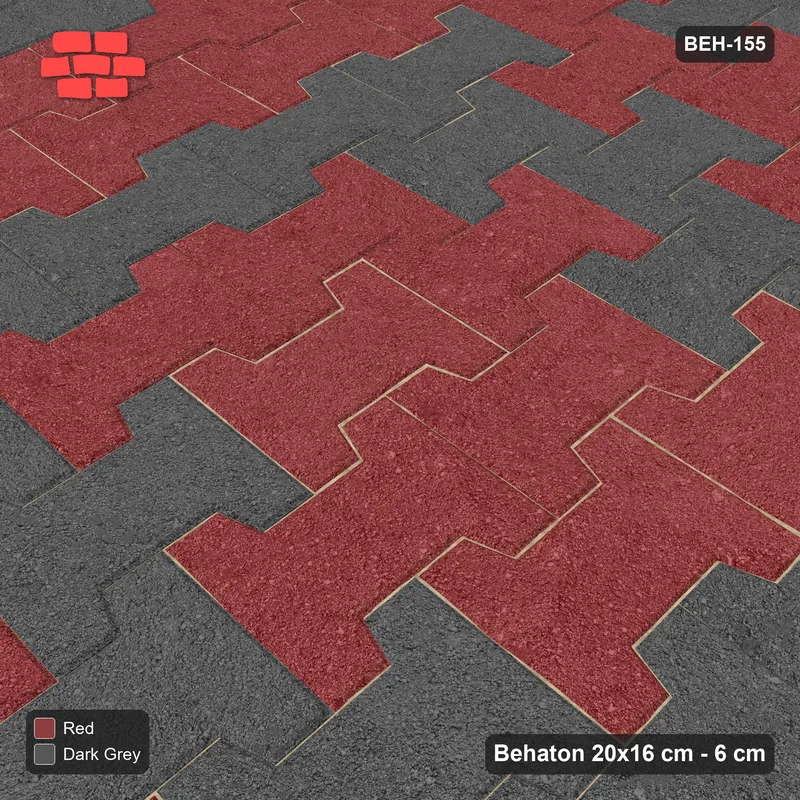Interlock (Pasco) 20x16 cm · BEH-155 · Contrast edge frame, turned 90 deg, kerb frame · Side view Interlock (Pasco) 20x16 cm · BEH-155 · Contrast edge frame, turned 90 deg, kerb frame · Side view