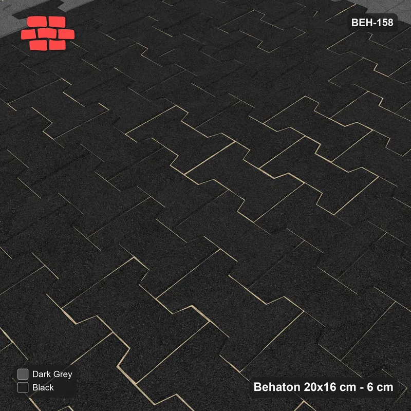 Interlock (Pasco) 20x16 cm · BEH-158 · Contrast edge frame, kerb frame · Side view Interlock (Pasco) 20x16 cm · BEH-158 · Contrast edge frame, kerb frame · Side view