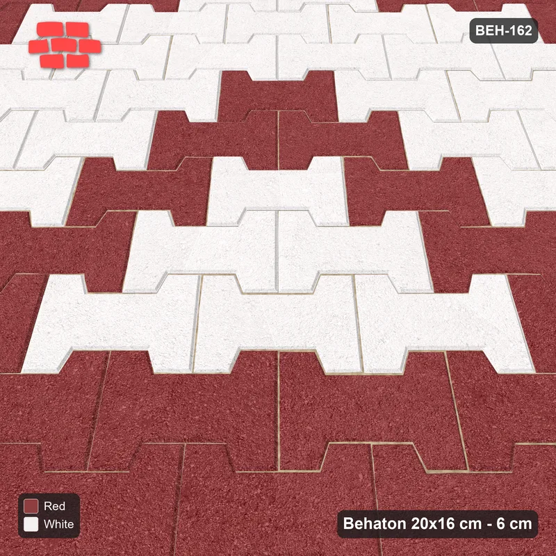 Interlock (Pasco) 20x16 cm · BEH-162 · Contrast edge frame, laid on the diagonal, kerb frame · Side view Interlock (Pasco) 20x16 cm · BEH-162 · Contrast edge frame, laid on the diagonal, kerb frame · Side view