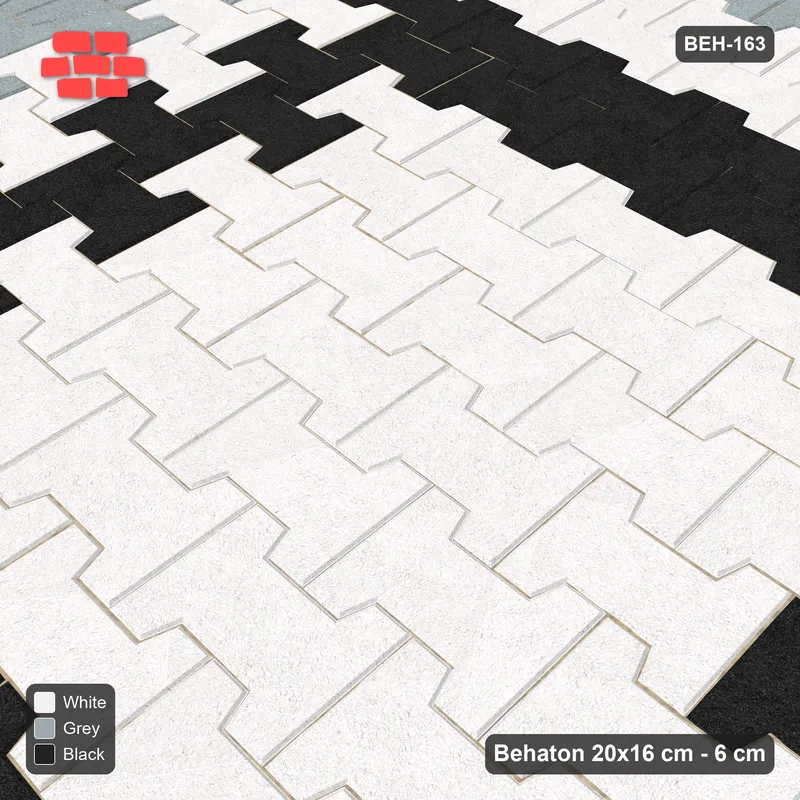 Interlock (Pasco) 20x16 cm · BEH-163 · Contrast edge frame, kerb frame · Side view Interlock (Pasco) 20x16 cm · BEH-163 · Contrast edge frame, kerb frame · Side view