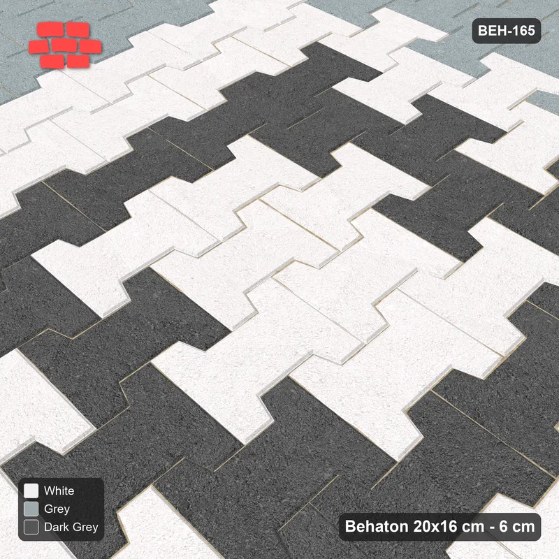 Interlock (Pasco) 20x16 cm · BEH-165 · Contrast edge frame, turned 90 deg · Side view Interlock (Pasco) 20x16 cm · BEH-165 · Contrast edge frame, turned 90 deg · Side view