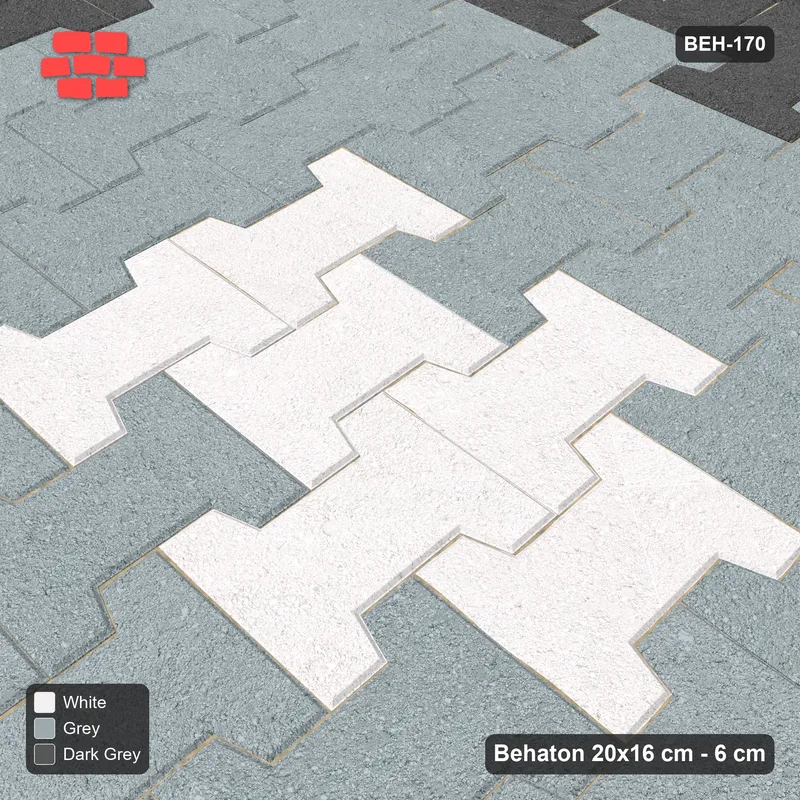 Interlock (Pasco) 20x16 cm · BEH-170 · Contrast edge frame, turned 90 deg, kerb frame · Side view Interlock (Pasco) 20x16 cm · BEH-170 · Contrast edge frame, turned 90 deg, kerb frame · Side view