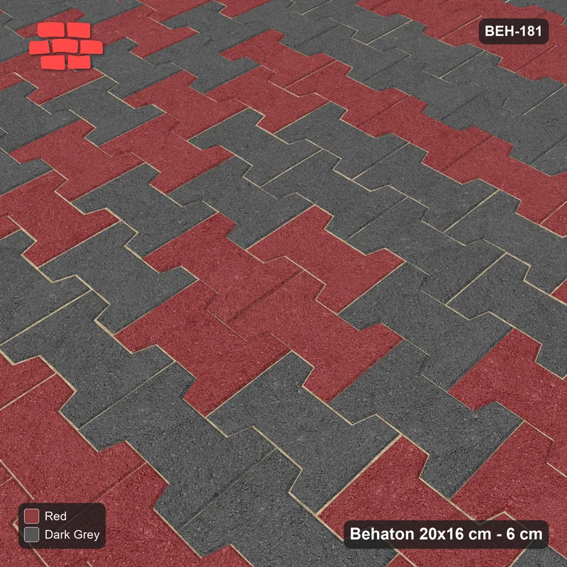 Interlock (Pasco) 20x16 cm · BEH-181 · Square colour rings · Side view Interlock (Pasco) 20x16 cm · BEH-181 · Square colour rings · Side view