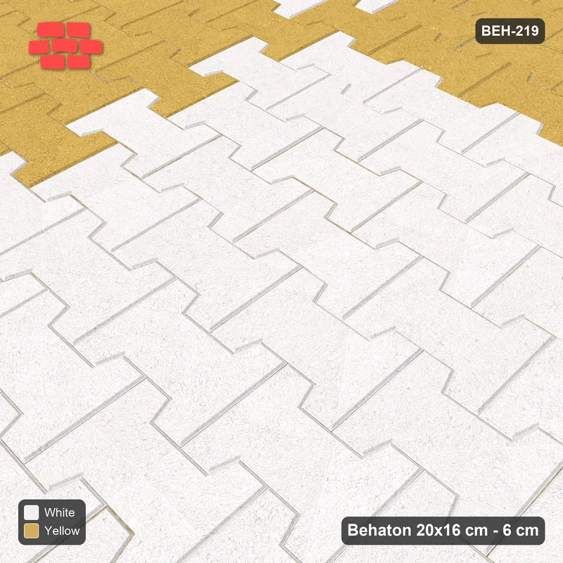 Interlock (Pasco) 20x16 cm · BEH-219 · Large-square checker, 100 cm squares, kerb frame · Side view Interlock (Pasco) 20x16 cm · BEH-219 · Large-square checker, 100 cm squares, kerb frame · Side view
