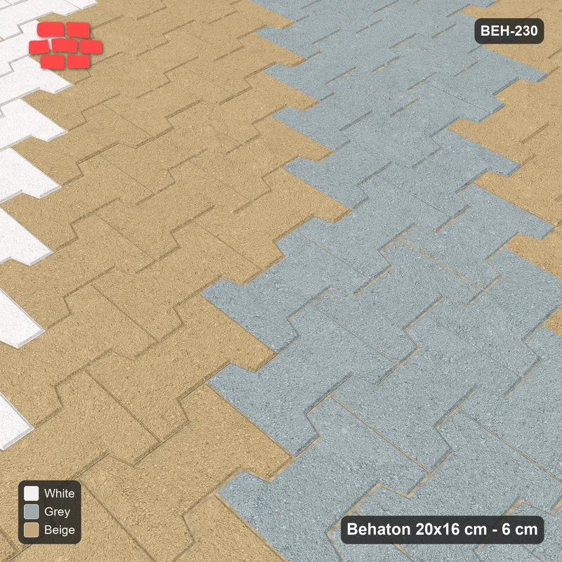 Interlock (Pasco) 20x16 cm · BEH-230 · Diagonal ribbons, turned 90 deg, kerb frame · Side view Interlock (Pasco) 20x16 cm · BEH-230 · Diagonal ribbons, turned 90 deg, kerb frame · Side view