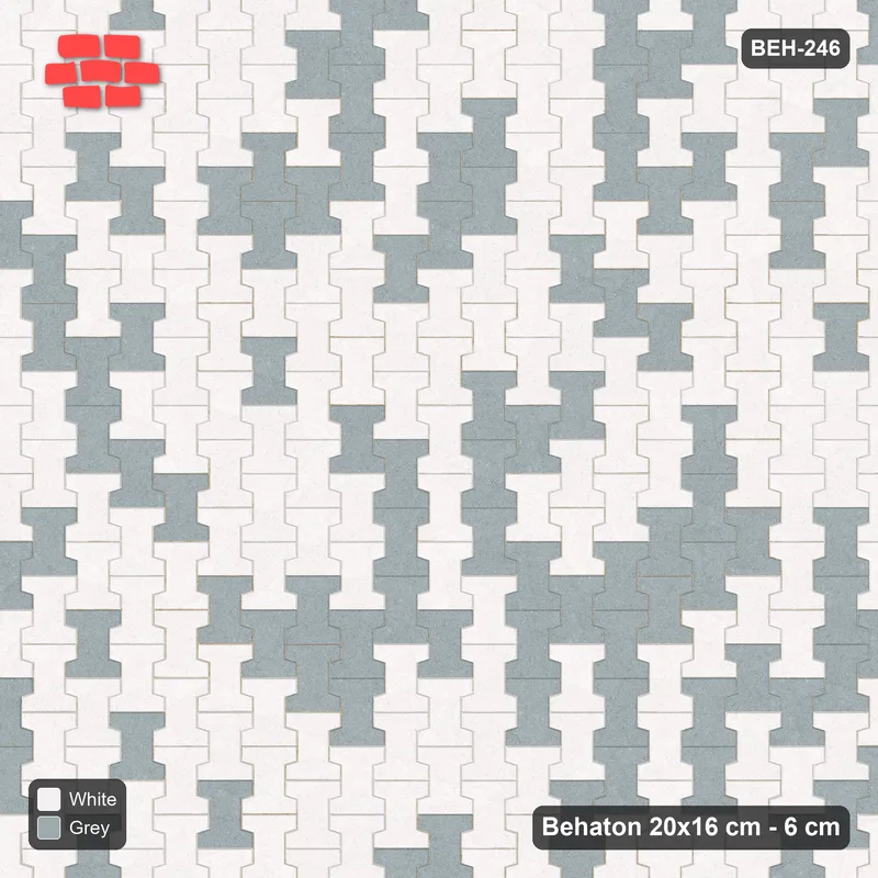 Interlock (Pasco) 20x16 cm · BEH-246 · Soft tonal blend, turned 90 deg · Top view Interlock (Pasco) 20x16 cm · BEH-246 · Soft tonal blend, turned 90 deg · Top view