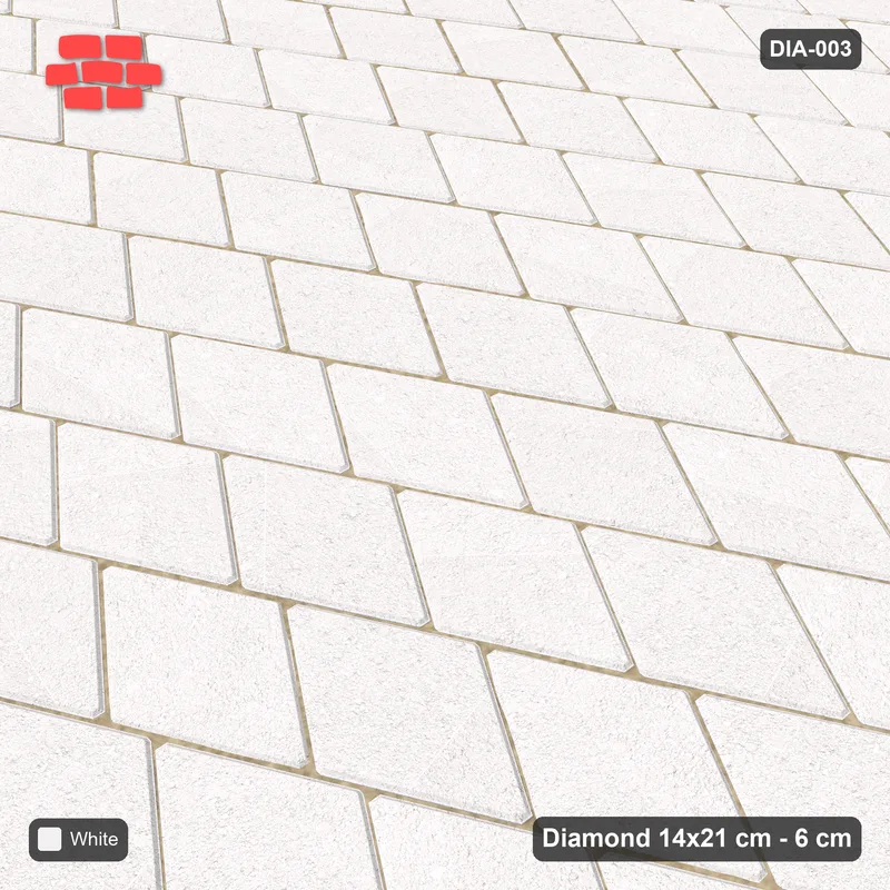 Interlock (Pasco) 14x21 cm · DIA-003 · Native Interlock 120 deg - solid tone, edge to edge · Side view