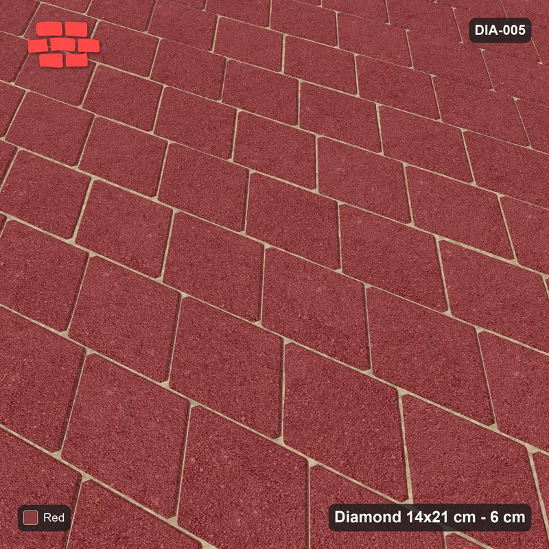 Interlock (Pasco) 14x21 cm · DIA-005 · Native Interlock 105 deg - solid tone, kerb frame · Side view