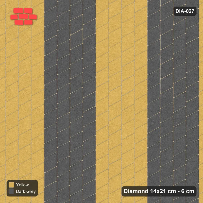 Interlock (Pasco) 14x21 cm · DIA-027 · Native Interlock 0 deg - vertical colour bands, edge to edge · Top view