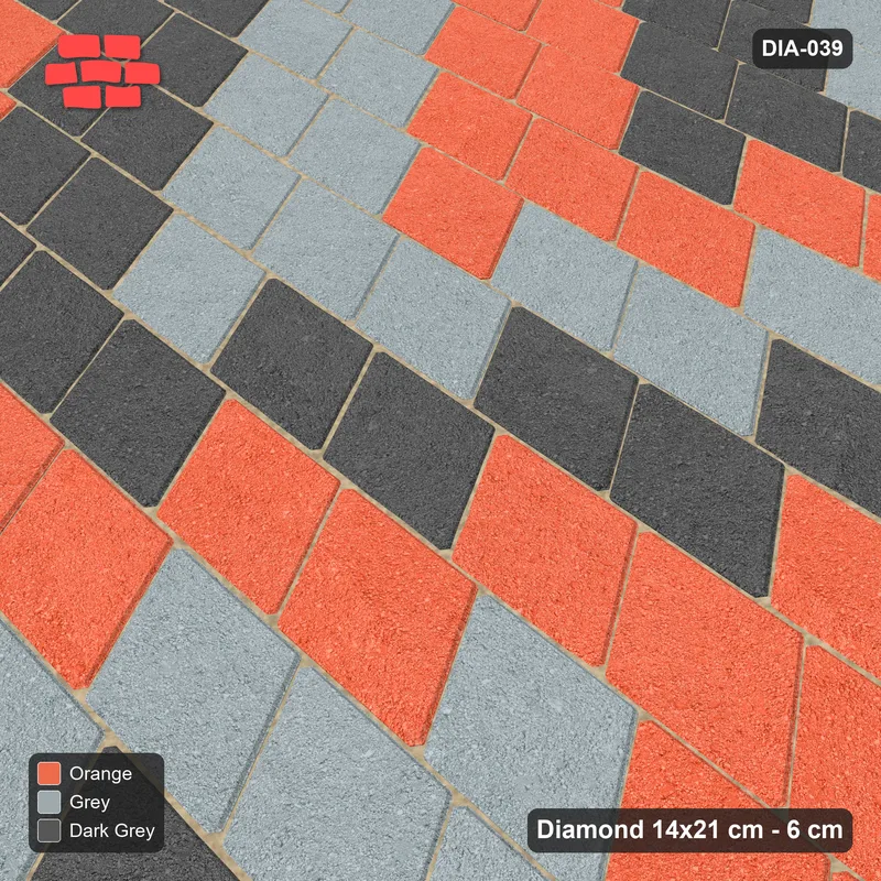 Interlock (Pasco) 14x21 cm · DIA-039 · Native Interlock 90 deg - chevron zigzag bands, edge to edge · Side view