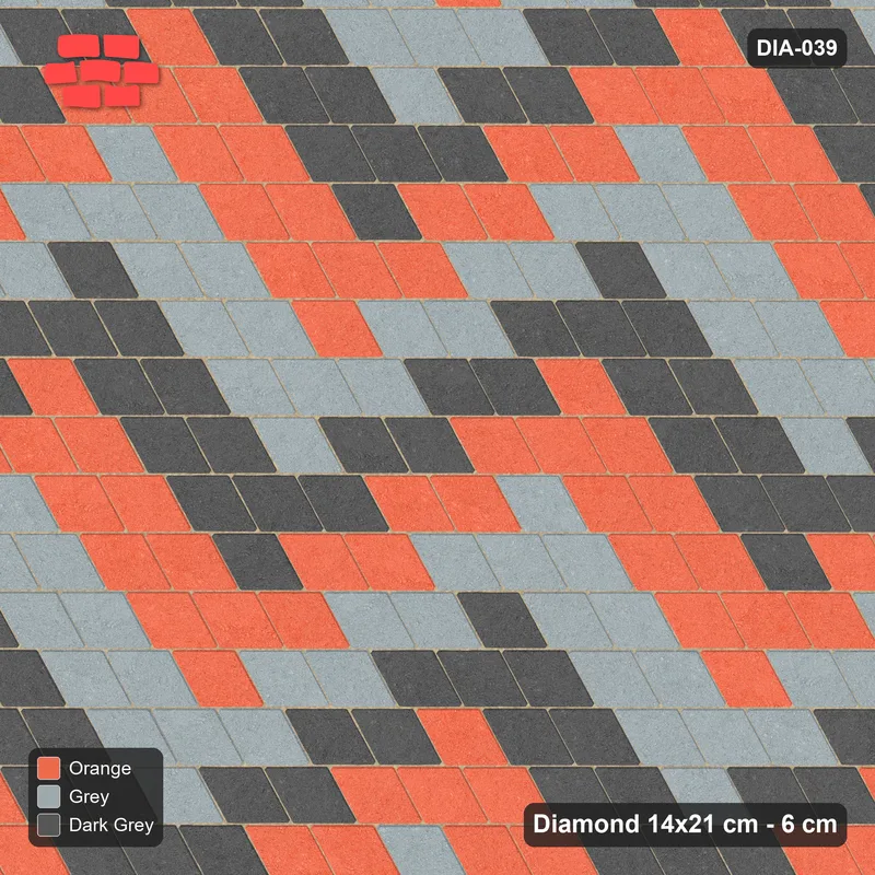 Interlock (Pasco) 14x21 cm · DIA-039 · Native Interlock 90 deg - chevron zigzag bands, edge to edge · Top view