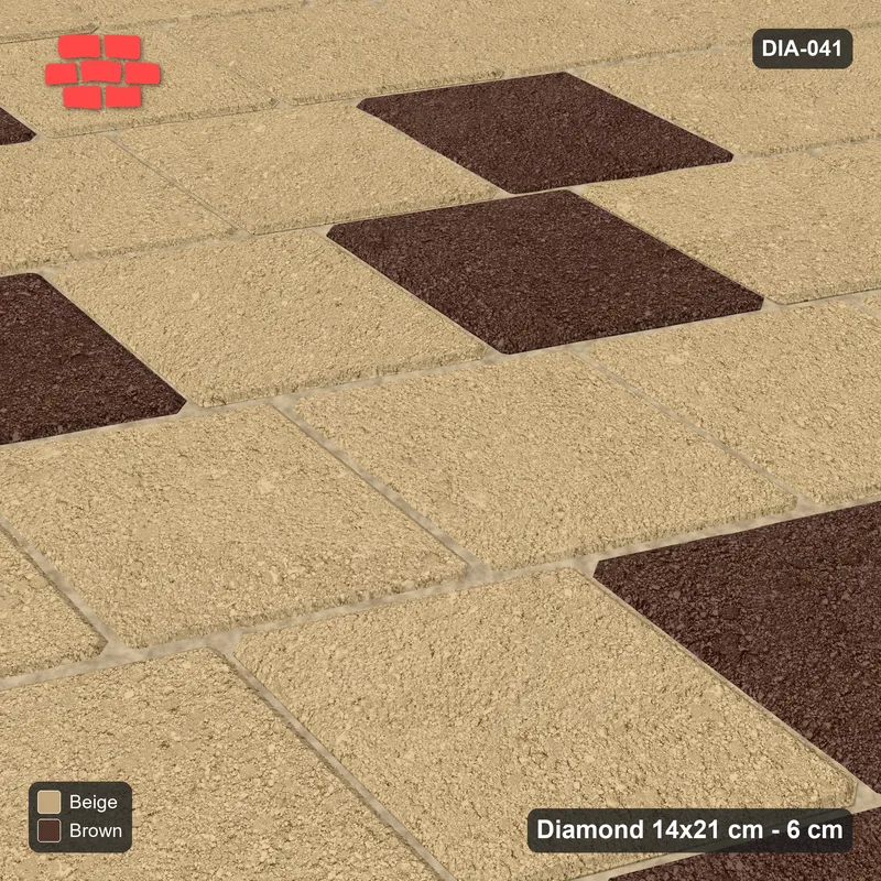Interlock (Pasco) 14x21 cm · DIA-041 · Native Interlock 150 deg - soft tonal blend, kerb frame · Side view
