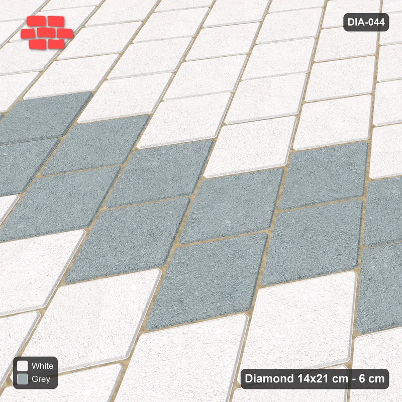 Interlock (Pasco) 14x21 cm · DIA-044 · Native Interlock 30 deg - diagonal feature band, edge to edge · Side view