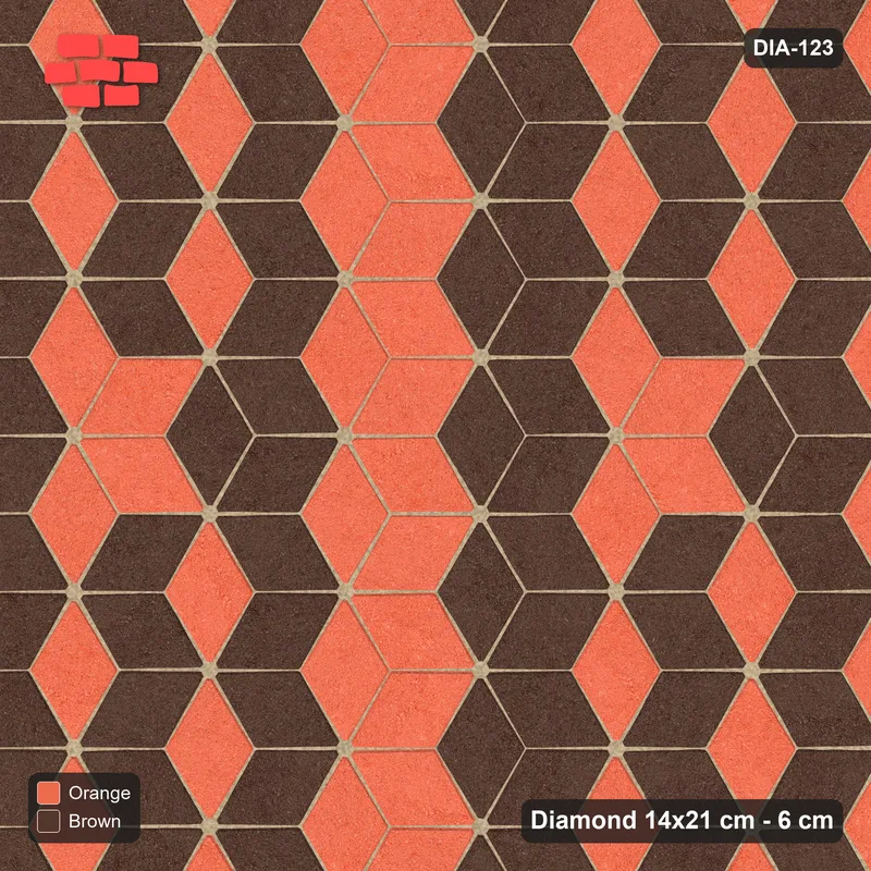 Interlock (Pasco) 14x21 cm · DIA-123 · Tumbling cubes, cross band 90 deg - edge to edge · Top view