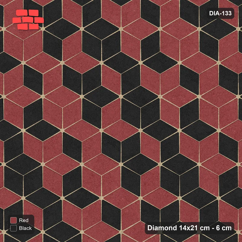 Interlock (Pasco) 14x21 cm · DIA-133 · Tumbling cubes, 2x2 flip blocks 120 deg - kerb frame · Top view
