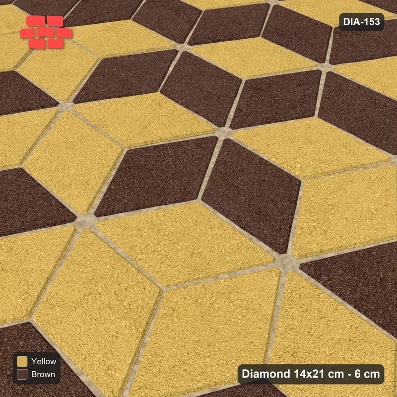 Interlock (Pasco) 14x21 cm · DIA-153 · Tumbling cubes, 3x3 flip blocks 30 deg - kerb frame · Side view