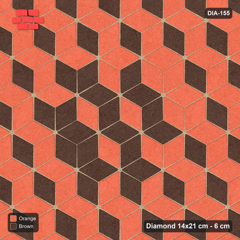 Interlock (Pasco) 14x21 cm · DIA-155 · Tumbling cubes, medallion 0 deg - edge to edge · Top view
