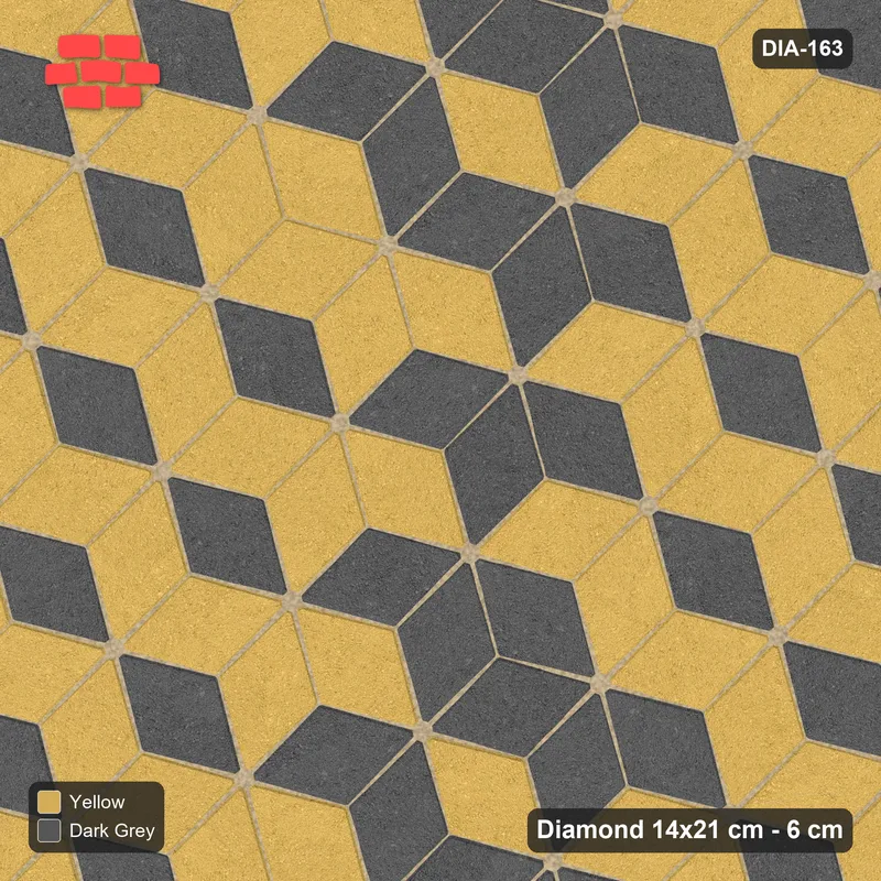 Interlock (Pasco) 14x21 cm · DIA-163 · Tumbling cubes, vertical band 75 deg - edge to edge · Top view