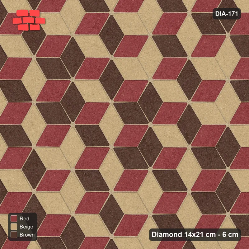 Interlock (Pasco) 14x21 cm · DIA-171 · Tumbling cubes, 2x2 flip blocks 150 deg - edge to edge · Top view
