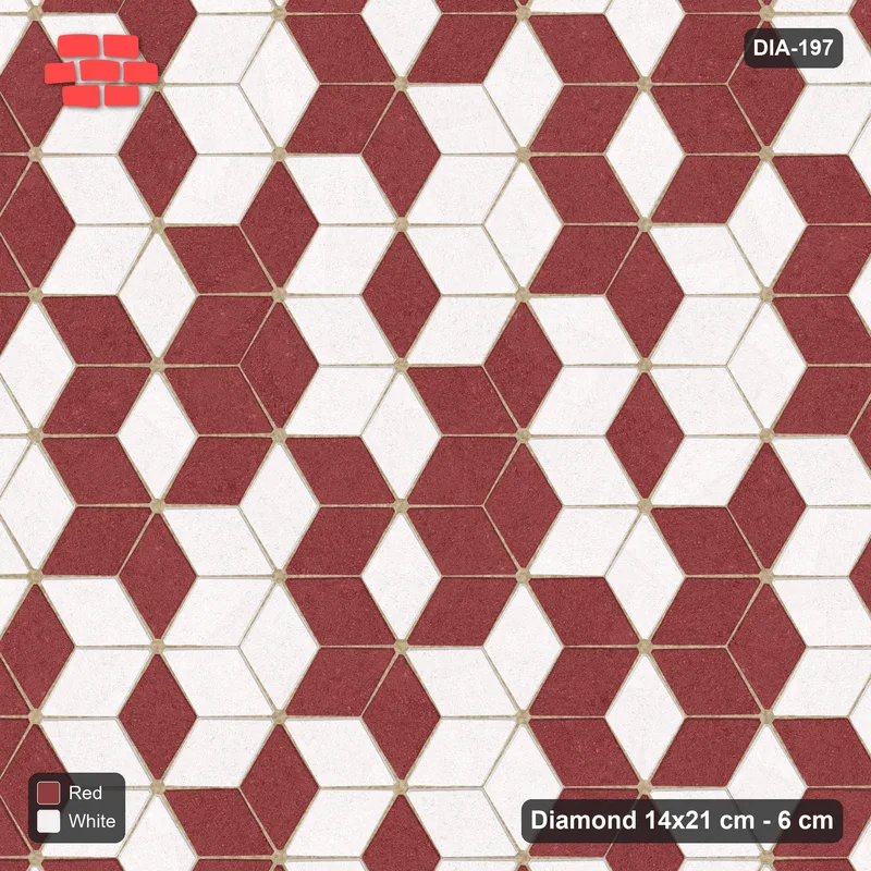 Interlock (Pasco) 14x21 cm · DIA-197 · Tumbling cubes, 2x2 flip blocks 150 deg - kerb frame · Top view