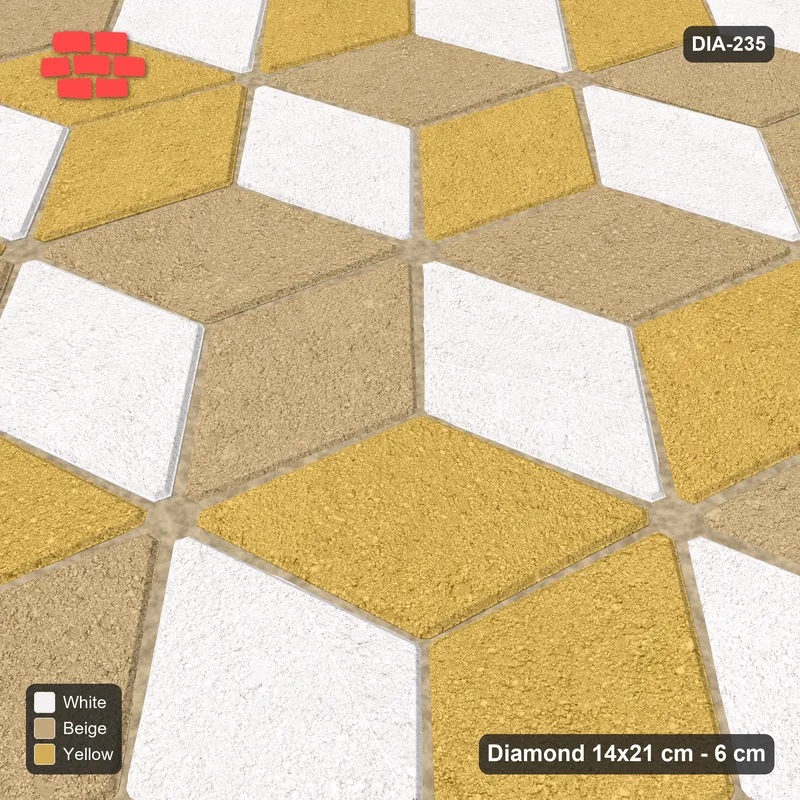 Interlock (Pasco) 14x21 cm · DIA-235 · Tumbling cubes, 2x2 flip blocks 165 deg - edge to edge · Side view