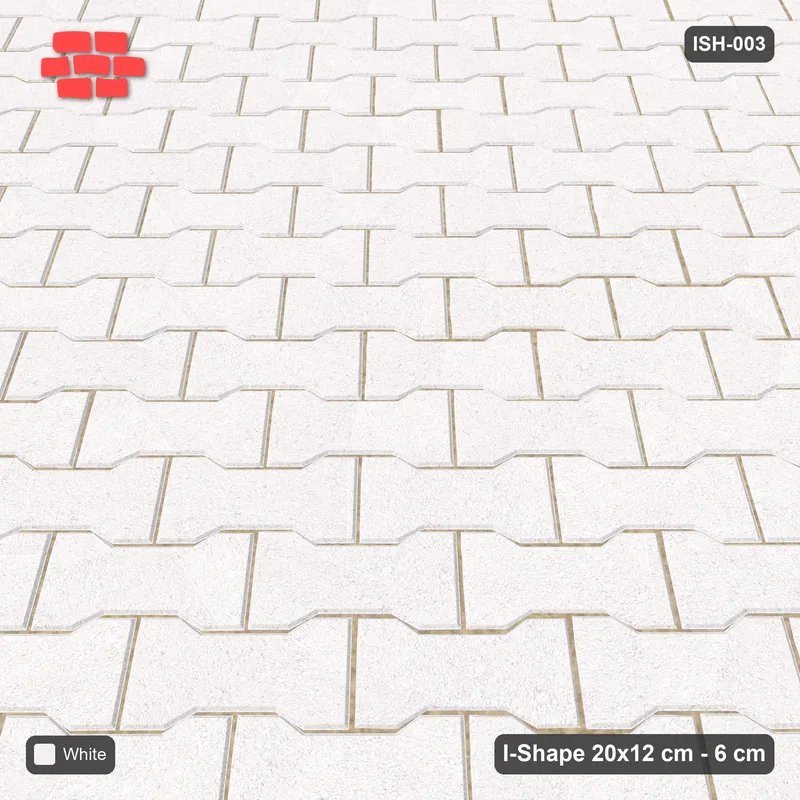 Interlock (Pasco) 20x12 cm · ISH-003 · Diagonal 45 deg lattice, solid tone · Side view Interlock (Pasco) 20x12 cm · ISH-003 · Diagonal 45 deg lattice, solid tone · Side view