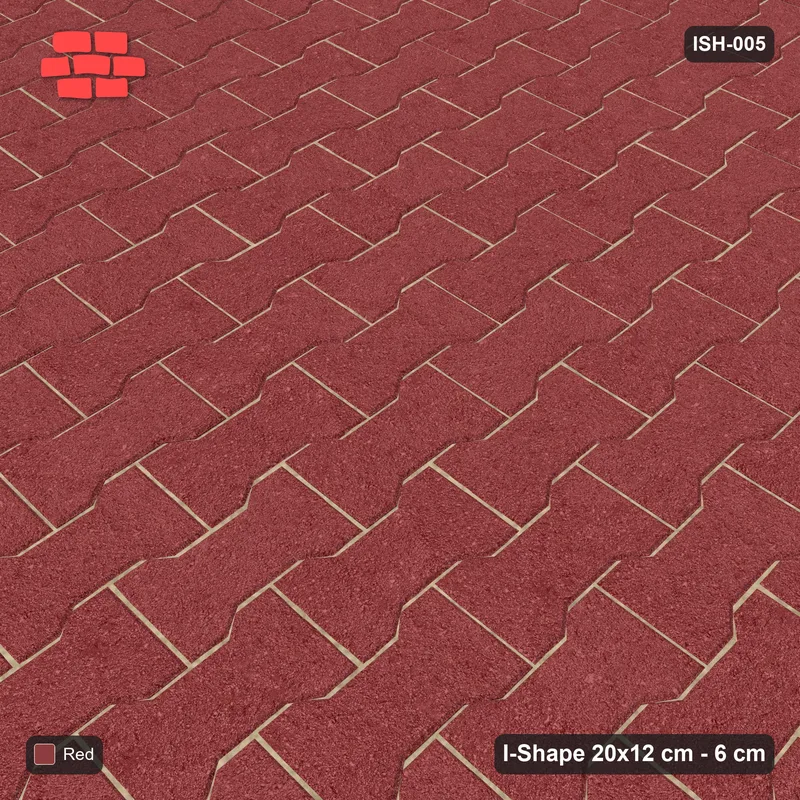 Interlock (Pasco) 20x12 cm · ISH-005 · Quarter-turn lattice, solid tone · Side view Interlock (Pasco) 20x12 cm · ISH-005 · Quarter-turn lattice, solid tone · Side view