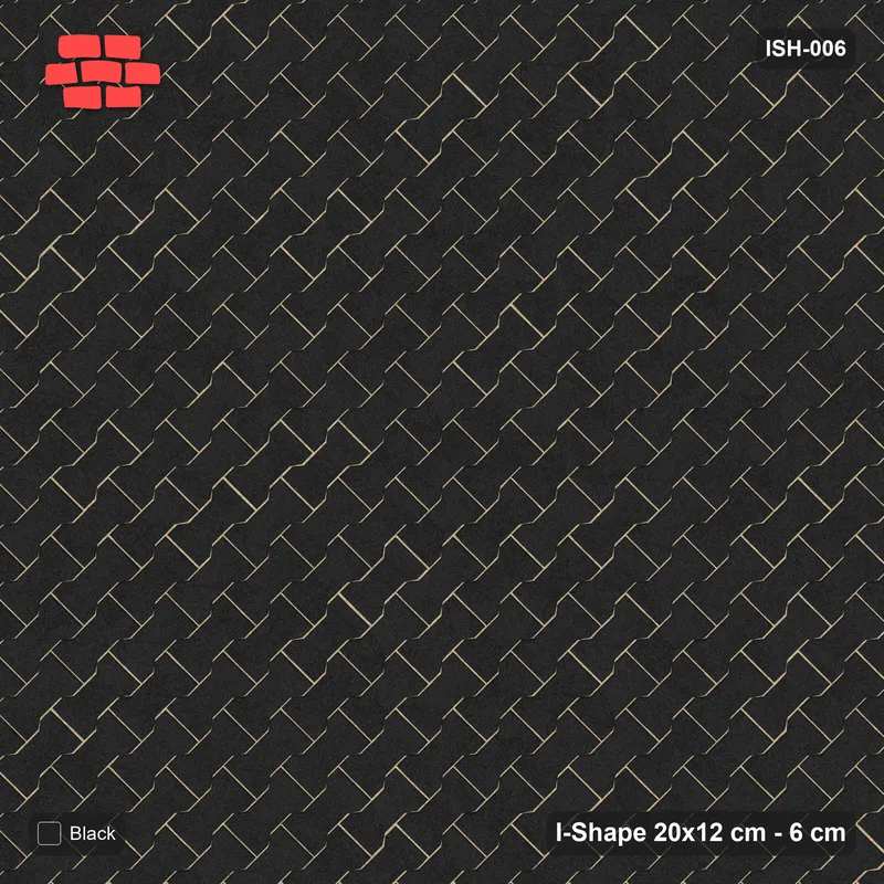 Interlock (Pasco) 20x12 cm · ISH-006 · Diagonal 45 deg lattice, solid tone, kerb frame · Top view Interlock (Pasco) 20x12 cm · ISH-006 · Diagonal 45 deg lattice, solid tone, kerb frame · Top view